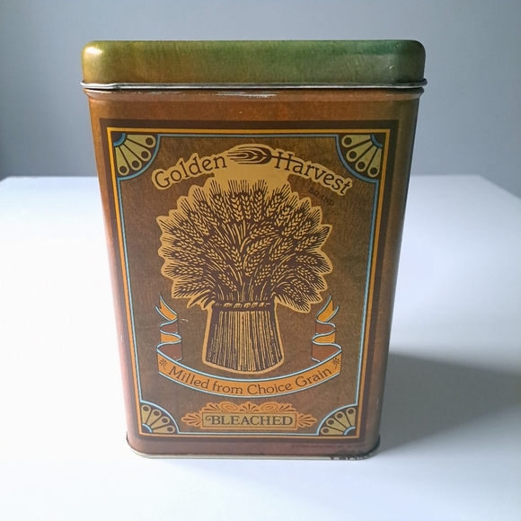 Vintage Golden harvest flour tin Chein co 1977-78 lithograph advertisment tin - Picture 4 of 10